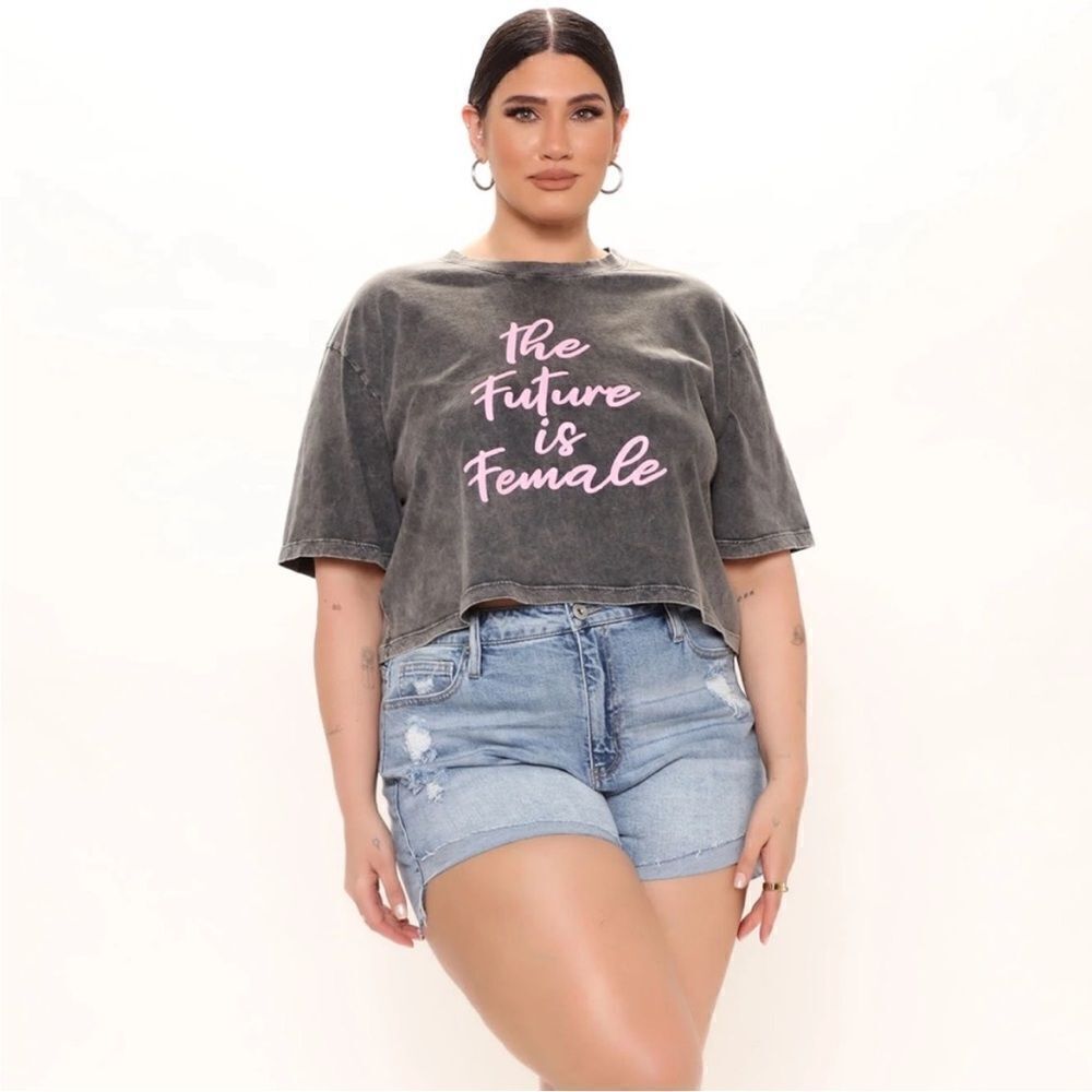 Fashion Nova Blue Ripped Boho Distressed City Queen High Waist Flip Denim Shorts